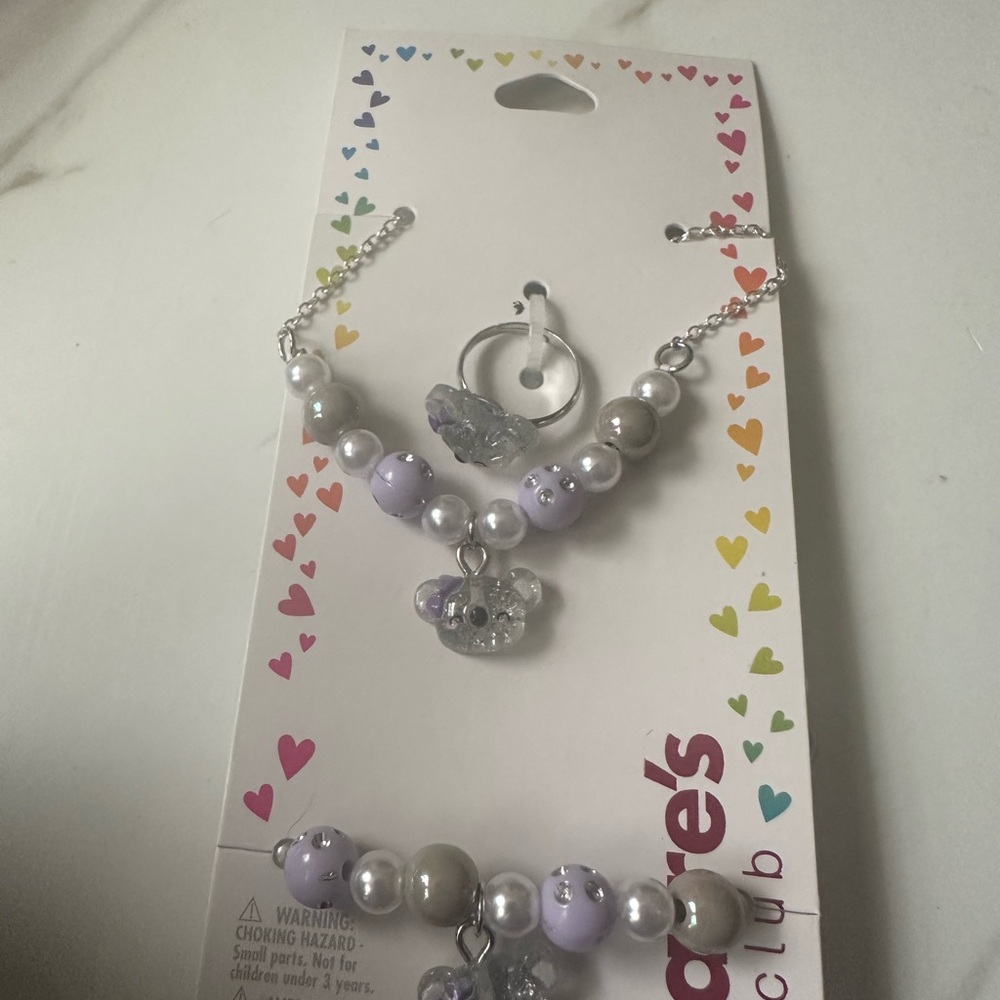 Claire's Kids Pearl and Purple Jewelry Set
